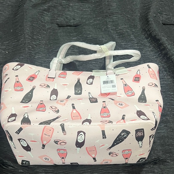 Kate Spade Pink and Black Bottle Print Tote - Picture 2 of 2